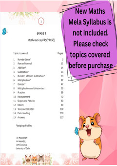Mathematics: Class 3 Maths Practice Workbook CBSE/ICSE( syllabus upto 2024) With Answers