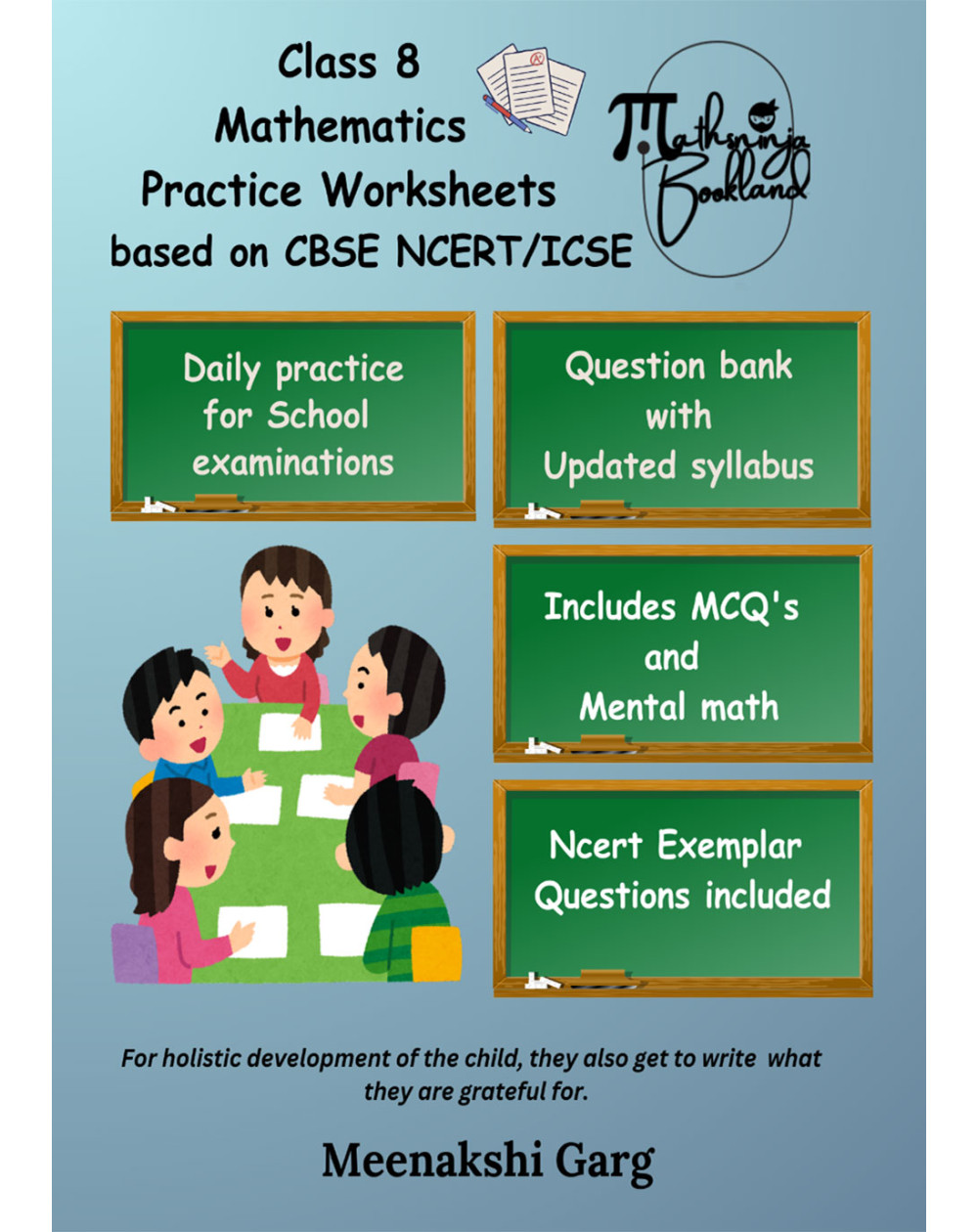 Class 8 Mathematics as per NCERT CBSE/ICSE 2025 Question Bank Practice Book with Mental Math by Mathsninjas Bookland