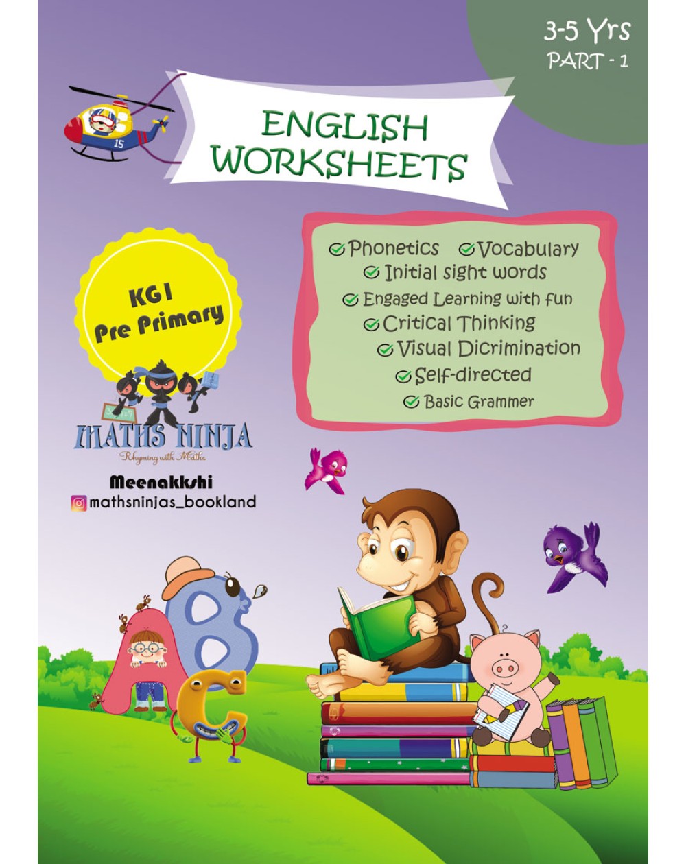 Lkg/ Nursery English Phonics Letter sound Story Book with exercises