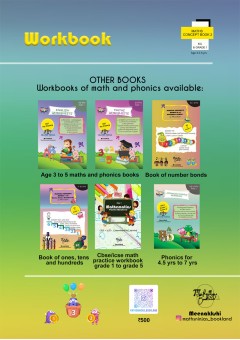 UKG Grade 1 Mental Math Activity book of Concept Ones, tens and hundreds 