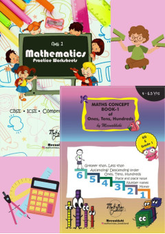 Class 1 Mental math book set of activity and practice workbook | cbse/Icse question papers|concept book of ones tens and hundred | word problems worksheets by Mathsninjas Bookland (pack of 2)