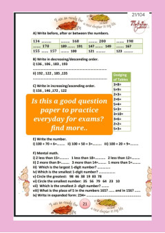 Class 1 Mental math book set of activity and practice workbook | cbse/Icse question papers|concept book of ones tens and hundred | word problems worksheets by Mathsninjas Bookland (pack of 2)