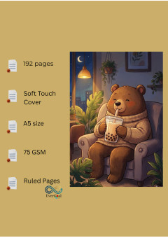 Aesthetic Notebook Journal Diary With Soft Touch Cover For Writing - A5 Size, 192 Ruled Pages, 75 GSM, Sweet Serenity, Cute (Style-2)