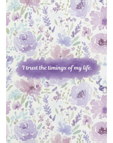 Aesthetic Notebook Journal Diary With Soft Touch Cover For Writing- A5 Size, 192 Ruled Pages, 75 GSM, I trust the timings of my Life