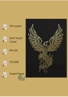 Aesthetic Notebook Journal Diary With Soft Touch Cover For Writing - Men, Women, A5 Size, 192 Ruled Pages, 75 GSM, The Rise